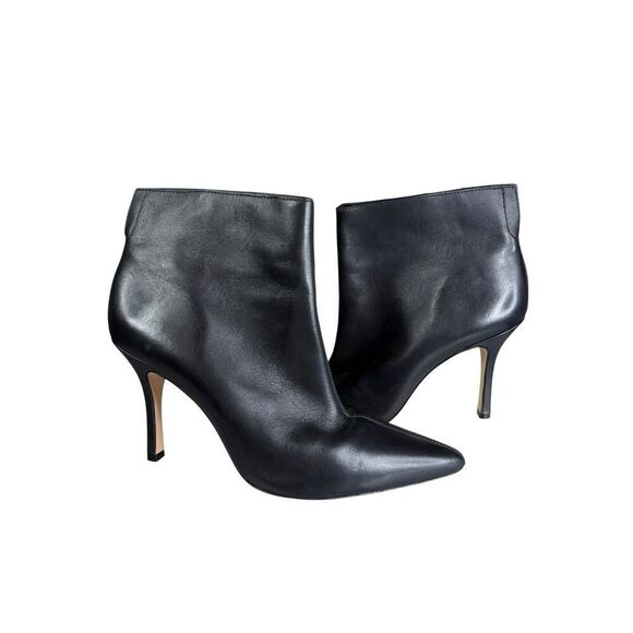 Reformation Camille Rowe Black Leather Pointed Toe Ankle Boots 8.5 Pull-On - Picture 5 of 9